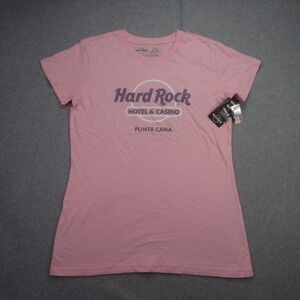 Hard Rock Hotel Casino‎ Shirt Womens Small Pink Rose Shadow Punta Cana